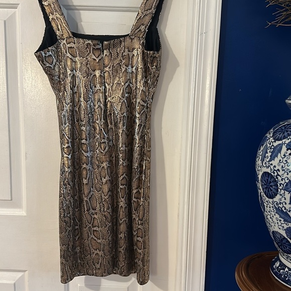 Women’s L'AGENCE Auden #38 Snake Print Sequined Mini Dress Size Small - Picture 10 of 11